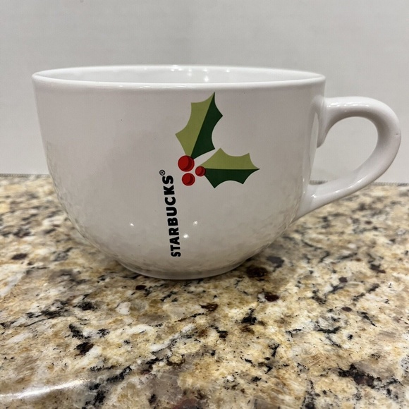 2011 Starbucks Holiday Holly & Berries 21.9 oz Coffee Mug - Picture 2 of 4